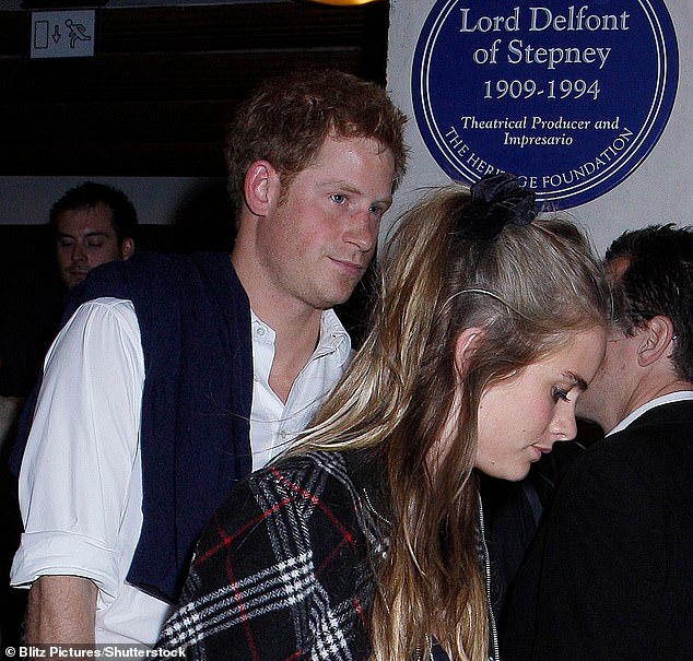 Prince Harry and Cressida pictured leaving the Prince of Wales Theatre after seeing The Book Of Mormon in October 2013