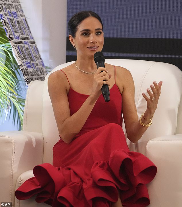 During her Harry's trip to Nigeria last year, Meghan spoke poignantly about fulfilling her dream of becoming a parent as she opened up about her 'very chatty, sweet children' Archie, five and Lilibet, two