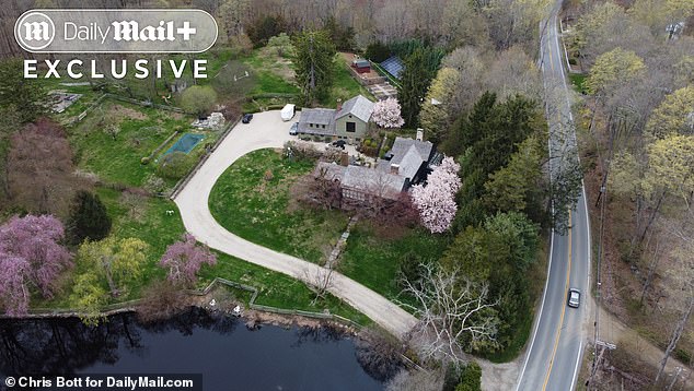 Similar to their new house, the Pound Ridge home is in a quiet, secluded area with lots of thick foliage providing privacy for the family