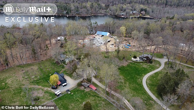 In addition to the main house on the lot, the couple purchased several properties and plots of land surrounding the home in a bid to build 'a beautiful buffer' for themselves