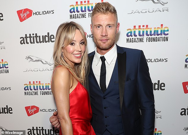 Rachael Wools (pictured in 2018), who married Flintoff in 2005, said she warned their children to try not to appear too shocked by their father's appearance