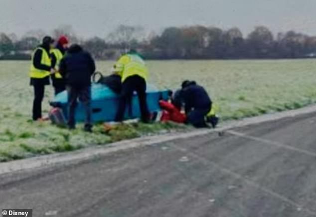 An image following the horrifying crash was released as part of the trailer for the upcoming Disney+ documentary