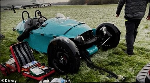 Flintoff was driving a Morgan Super 3 three-wheeled sports car when it overturned and crashed off the Top Gear test track