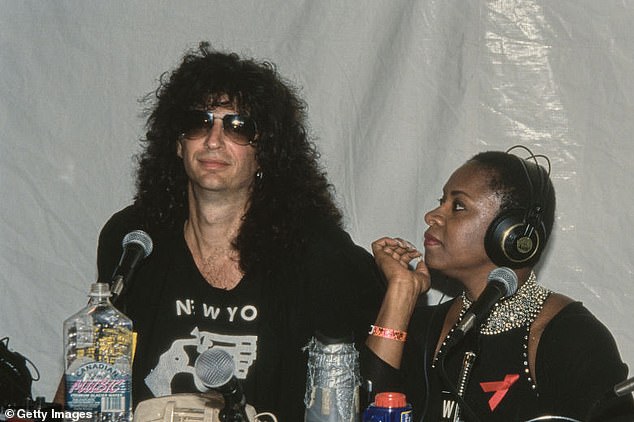 Stern pictured at the height of his influence in 1995 in NYC alongside cohost Robin Quivers