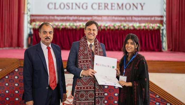 US Consul General Scott Urbom met government officials, youth and academic leaders, members of the business community in Hyderabad. — US Consulate General Karachi