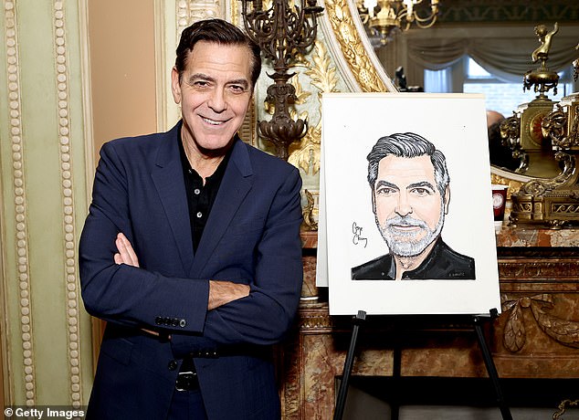 Kelly then speculated that Clooney's recent move to the stage was done as a result of Hollywood roles 'getting a little hard to come by' for the actor as he ages; seen Thursday