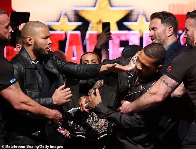 Eubank Sr was furious his son slapped Benn with an egg at at press conference in February