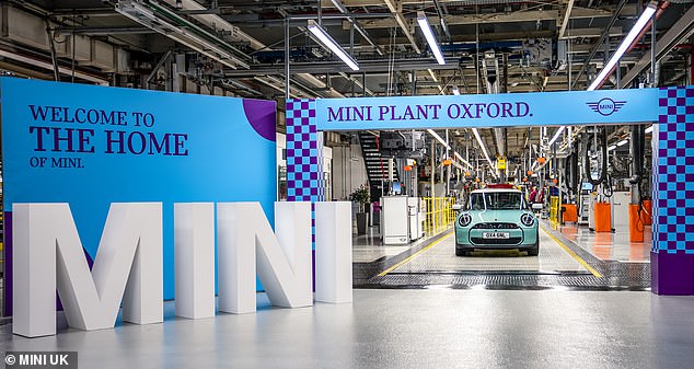 The latest independent outlook – compiled ahead of rapidly changing trading conditions with the US - estimates that car and van production will fall by 7.8% in 2025 to 818,200 units. Pictured: Mini's Plant Oxford factory