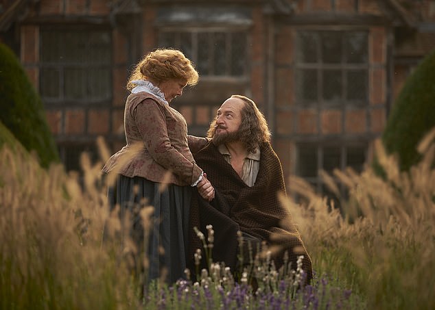 Until now, it has been believed that Shakespeare left Anne, whose maiden name was Hathaway, in Stratford-upon-Avon so he could spend all his time in London without her. Pictured: Judi Dench as Anne Shakespeare and Kenneth Branagh as William Shakespeare in the 2019 film 'All Is True'