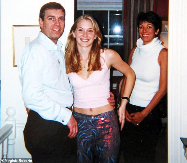 Giuffre, 41, who was trafficked by the late American pedophile Jeffrey Epstein as a teenager, left the internet concerned in the weeks leading up to her unexpected suicide, as she shared a series of cryptic social media posts with confusing contents (Giuffre pictured in middle)