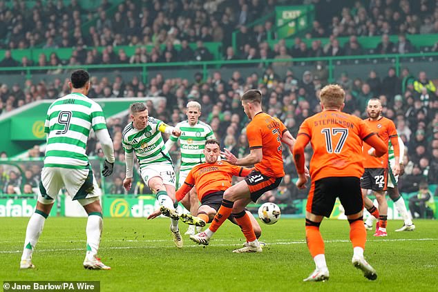 A point against Dundee Utd this afternoon would seal Celtic's fourth consecutive league title