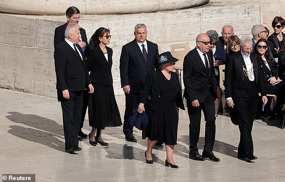Hungary's Prime Minister Viktor Orban walks, ahead of the funeral Mass of Pope Francis, at the Vatican, April 26, 2025. REUTERS/Remo Casilli