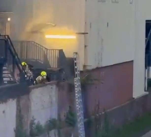 Luton revealed the flames broke out as an appliance caught fire in the stadium's laundry room