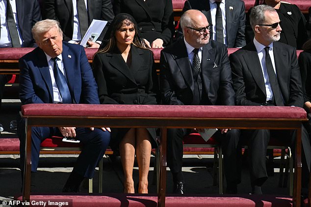 The President along with US First Lady Melania Trump, Estonia's president Alar Karis, and Spain's King Felipe