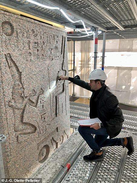 Dr Olette-Pelletier became the first specialist to access the top of the Paris obelisk since its installation at Place de la Concorde in 1836
