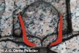 Pictured, subtle bull horns on the east face of the Paris Luxor Obelisk