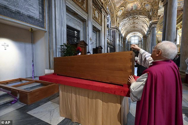His will said he wanted it to be 'in the earth' and with just a simple tombstone carrying his name in Latin, Franciscus and a black cross for decoration