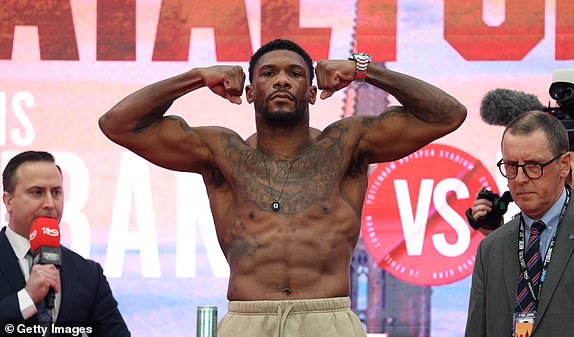 LONDON, ENGLAND - APRIL 25:  Brandon Glanton poses for a photo during the weigh in event ahead of his Cruiserweight fight against Chris Billam-Smith on the â¿¿Fatal Fury: City of the Wolves' fight card at Business Design Center at on April 25, 2025 in London, England.  (Photo by Richard Pelham/Getty Images)