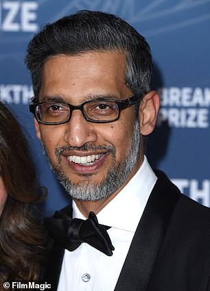 Pictured: Sundar Pichai, the CEO of Alphabet, Google's parent company