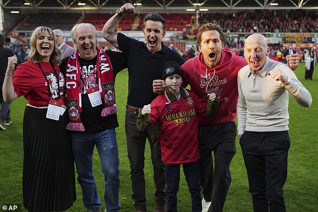McElhenney and Reynolds's side have become the first team to claim three consecutive promotions to rise from the non-league to the second tier