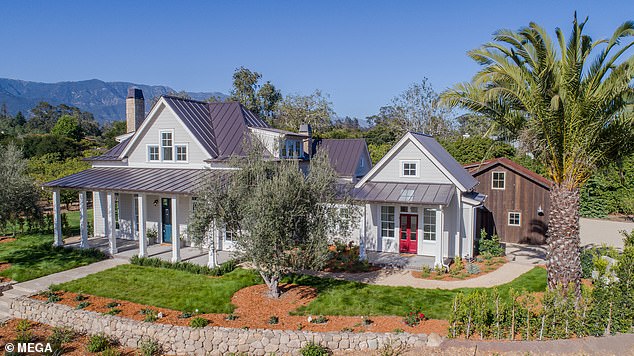 Criticism was also levelled at the show for not being filmed in the Montecito-based mansion Meghan shares with her husband Prince Harry and their two children, Archie, five, and Lilibet, three. Pictured: The property where With Love, Meghan was shot