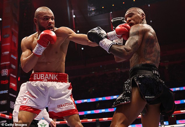 Eubank Jr led one all three scorecards for the majority of the fight and was ahead by two with two rounds remaining