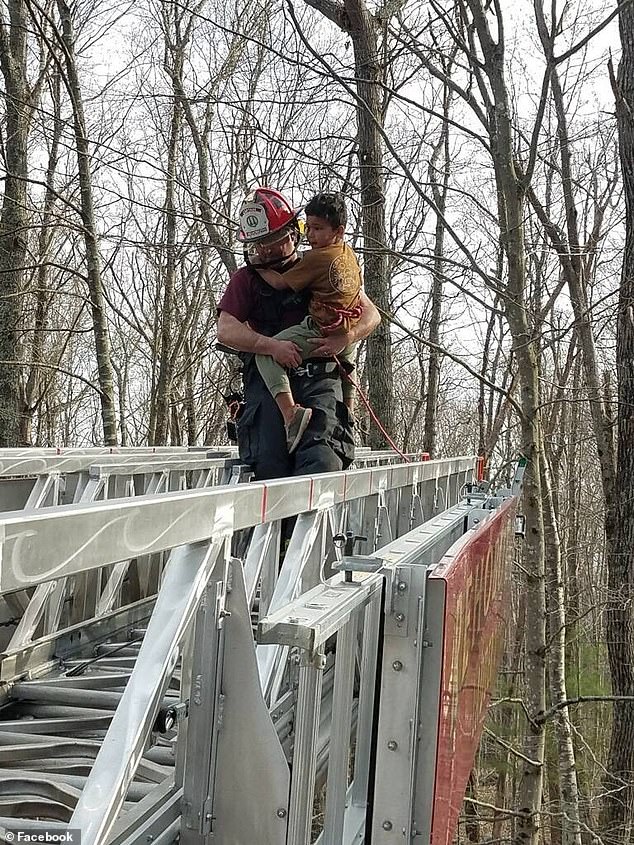 The Rehoboth Fire Department answered the call, dispatching their ladder truck to the family's home