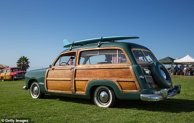 NOAA and car enthusiasts agreed the car appears to be a Ford Super Deluxe Wagon from 1940 or 1941 - also known as a 'Woody'