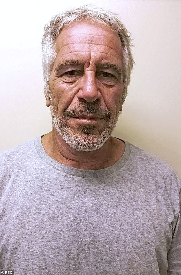 Billionaire financier and convicted paedophile Jeffrey Epstein is seen here in a police mugshot