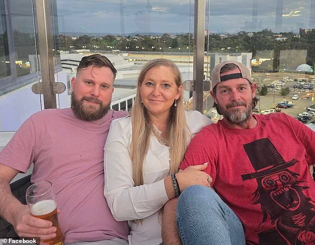 On Saturday, Giuffre's brother Danny Wilson (left) paid tribute to her on social media by displaying a photo of him and his sister