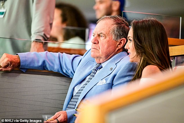 Belichick, 73, and his 24-year-old lover watched the Hurricanes face the New Jersey Devils