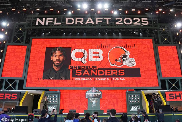 The quarterback was finally taken by the Cleveland Browns with the 144th pick