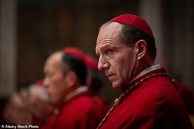 Ralph Fiennes in the film Conclave, which with uncanny timing is up for an Oscar as the real thing takes place