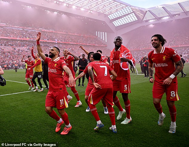 The title triumph was Liverpool's 20th - moving them level with bitter rivals Manchester United