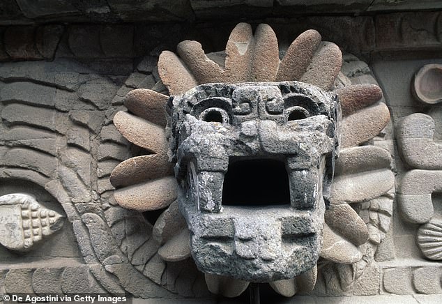 Mexico's Temple of Quetzalcoatl, or the Feathered Serpent Pyramid, in the ancient city of Teotihuacan is believed to have been built between 1,800 and 1,900 years ago