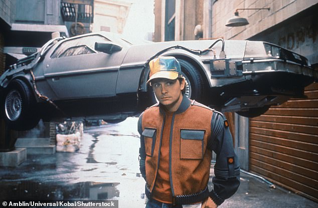 The DeLorean famously took to the skies at the end of Back to the Future Part II (pictured)