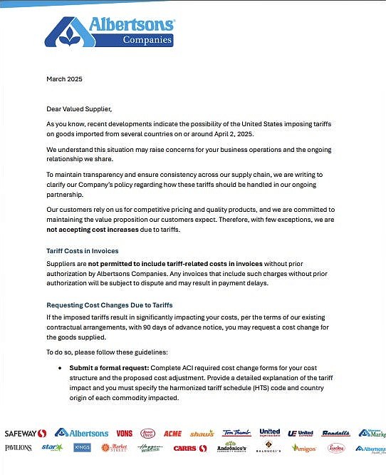 The Idaho-based company sternly declared they will not tolerate any unauthorized price spikes in a letter sent to suppliers last month