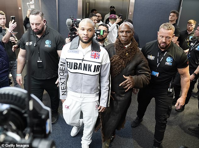 Eubank Sr had surprisingly arrived with his son ahead of Saturday's grudge match