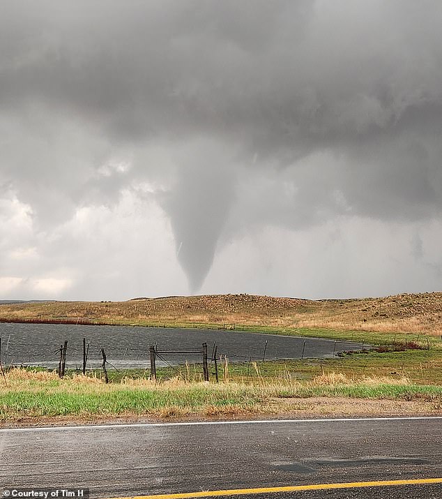 Approximately 130 train cars west of Ashby, which is in the western portion of the state, were disturbed by a tornado that struck Sunday evening around 6:30pm