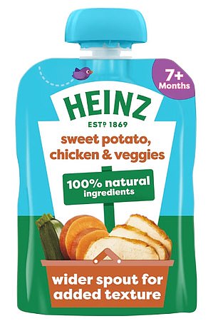 Heinz's Sweet Potato, Chicken and Veggies contained just over 0.3mg of iron