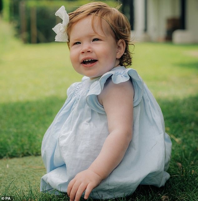 Since relaunching her Instagram account on New Year's Day, Meghan has routinely shared glimpses of her life in Montecito, California - including pictures and videos of her and Prince Harry's two children. Pictured: Lilibet on her first birthday