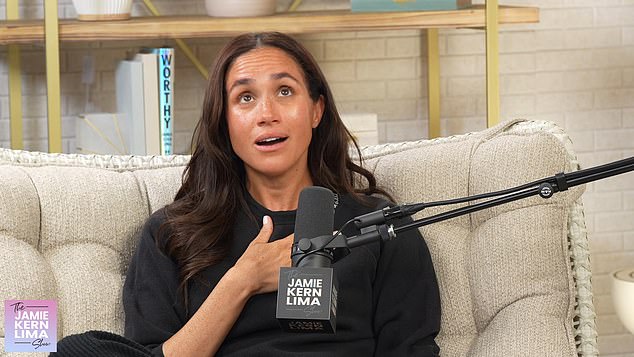 The Duchess of Sussex became emotional at one point as she reflected on her experience of motherhood, while telling Jamie that 'I really want to be good at it'