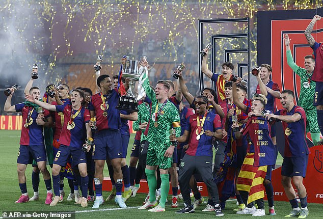 Jules Kounde scored in the 116th minute to seal victory and Barcelona's 32nd Copa del Rey