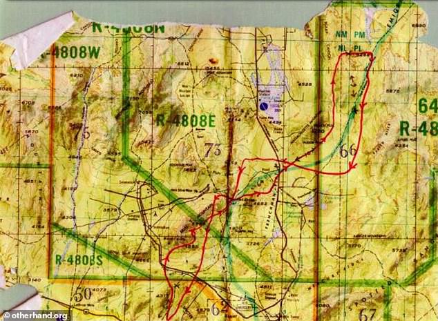 Freeman's map revealed the shortcut the pioneers attempted to take, through an area which would later be called Death Valley after their doomed journey. However, it also took them through what is now Area 51