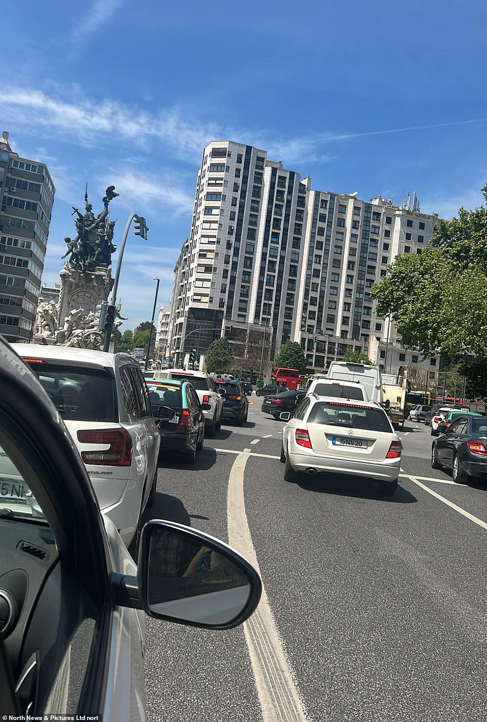 Traffic chaos gripped Lisbon as power outages hit the city