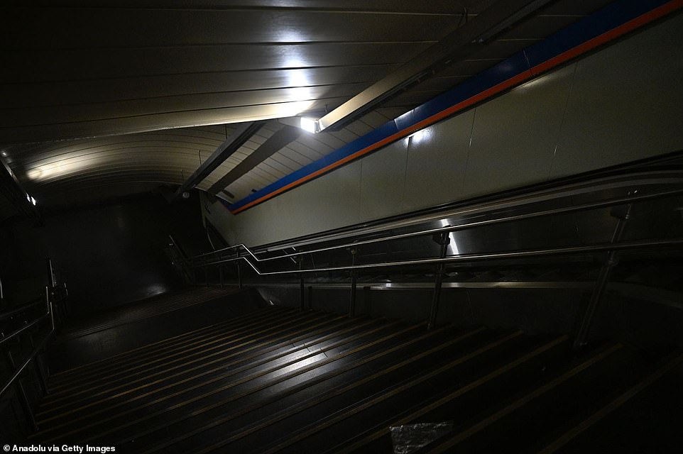 Metro stations in Madrid were plunged into darkness by the outages
