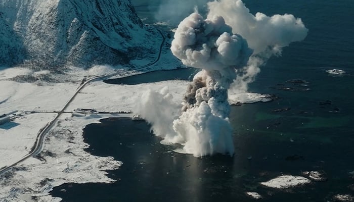 Spectrum rocket from the German startup Isar Aerospace explodes after falling down, in Andoeya, Norway March 30, 2025. — Reuters