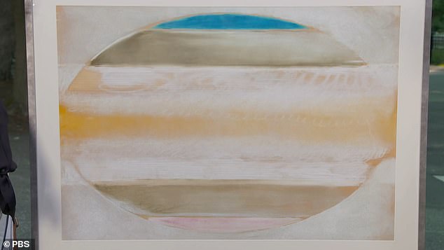 Appraiser Myrtis Bedolla praised Clark¿s importance as an African American artist and the distinctive bands of color in his work.
