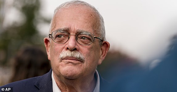 FILE - Rep. Gerry Connolly, D-Va., listens at an event, Oct. 22, 2020, in Fairfax, Va. (AP Photo/Jacquelyn Martin, File)