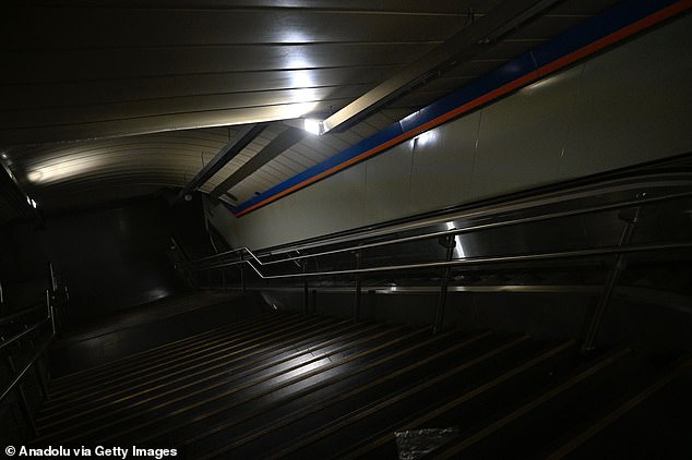 Metro stations in Madrid were plunged into darkness by the outages